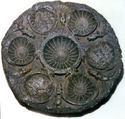 Palette with Seven Hemispherical Compartments, Schist, Pakistan (ancient region of Gandhara)