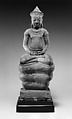 Buddha Seated on the Coils of a Naga, Bronze, Thailand