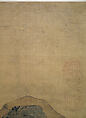 Spring Mountains over Warm Greenery, Dong Qichang (Chinese, 1555–1636) (and assistants), Hanging scroll; ink and color on silk, China