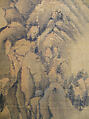 Spring Mountains over Warm Greenery, Dong Qichang (Chinese, 1555–1636) (and assistants), Hanging scroll; ink and color on silk, China