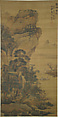 Hermit-Fisherman on a Spring River, Lan Ying (Chinese, 1585–1664), Hanging scroll; ink and color on silk, China