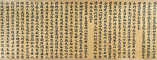 Samyutagama Sutra, chapter 25, from the Jinsushan Tripitaka, Unidentified artist, Handscroll; ink on paper, China