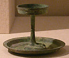 Lamp with goose-foot stem, Bronze, China