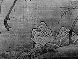 Crane in a bamboo grove, Unidentified artist Chinese, 14th–early 15th century, Hanging scroll; ink and color on silk, China