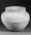 Jar (Guan), Earthenware with ribbing and cord markings, China