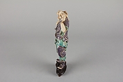 Zodiac Figure: Dragon, Porcelain, in the biscuit and with turquoise and aubergine glazes, China