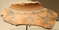 Shard:  Neckpiece with Head of Antelope, Painted terracotta, Pakistan
