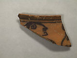 Shard:  Head of Offerer, Painted terracotta, Pakistan