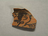 Shard:  Head of Figure, Painted terracotta, Pakistan