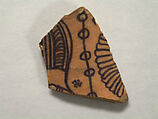 Shard:  Lotus Flower (Partial with Costume Fragment?), Painted terracotta, Pakistan