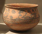 Bowl Decorated with a Procession of Women, Terracotta with ink, Pakistan (Bajaur Valley)