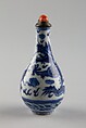 Snuff Bottle, Porcelain painted in underglaze blue, China