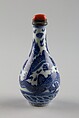 Snuff Bottle, Porcelain painted in underglaze blue, China