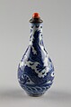 Snuff Bottle, Porcelain painted in underglaze blue, China