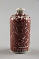 Bottle, Porcelain painted in underglaze red, China