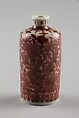 Bottle, Porcelain painted in underglaze red, China