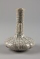 Long-neck vase with tubular handles, Porcelain with Ge-type crackled glaze (Jingdezhen ware), China