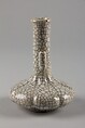 Long-neck vase with tubular handles, Porcelain with Ge-type crackled glaze (Jingdezhen ware), China