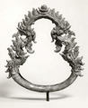 One from a Pair of Palanquin Rings, Bronze with traces of gilding, Cambodia or Thailand