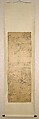 Strolling in a Misty Valley, Mei Qing (Chinese, 1623–1697), Hanging scroll; ink on satin, China