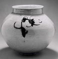 Jar with Floral Design, Porcelain with underglaze iron decoration, Korea