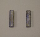 Pair of Octagonal Sticks, "Chinese blue" barium copper silicate, China