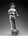 Tomb guardian, Earthenware with pigment, China