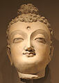 Head of a Buddha, Stucco with polychrome, Pakistan (ancient region of Gandhara)