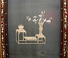Embroidered Panel (from set of four), Silk, metallic thread, China