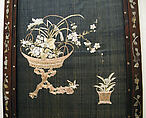 Embroidered Panel (from set of four), Silk, metallic thread, China