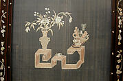 Embroidered Panel (from set of four), Silk, metallic thread, China