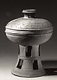 Pedestal dish with cover, Stoneware, Korea