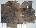 Textile fragment with peonies and butterflies, Silk complex gauze, ink and pigments, China