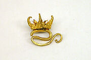 Pair of Ear Ornament Settings, Gold, Indonesia (Java)