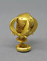 Ear Clip with Gold Bead set in Four Prong Mount, Gold, Indonesia