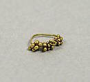 Pair of Ear Clips with Granulate Clusters on Hoops, Gold, Indonesia (Java)
