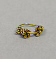 Pair of Ear Clips with Granulate Clusters on Hoops, Gold, Indonesia (Java)