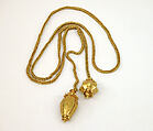 Braided Chain with Finials of Fruit Motifs, Gold, Indonesia (Java)
