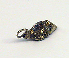 Pair of Small Pendants in Piscine Shape, Gold, Indonesia (Java)