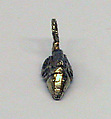 Pair of Small Pendants in Piscine Shape, Gold, Indonesia (Java)