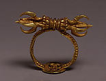 Ring with Bezel Composed of Double Vajra, Gold, Indonesia (Java)