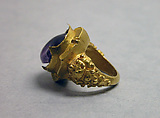 Ring with Purple Circular Stone, Gold with purple stone, Indonesia (Java)