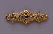 Sacred Thread Clasp, Gold, inlaid with colored stones, Indonesia (Java)