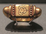 Stirrup-Shaped Ring with Rectangular Bezel, Gold, Indonesia (Java)