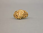 Ring with Oval Bezel and Raised Design of Fish, Gold, Indonesia (Java)