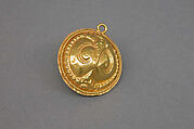Circular Pendant with Abstract Foliate Motifs, Gold, Indonesia (Java)