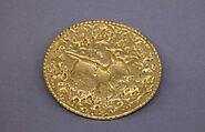 Disk or Subang Cover with Deer Surrounded by Foliate, Gold, Indonesia (Java)