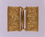 Two-Part Buckle with Inlaid Stones, Gold and inlaid stones, Indonesia