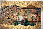 Activities of Twelve Months of the Year (Tsukinami-e), Album of twelve paintings; ink, color, and gold on paper, Japan