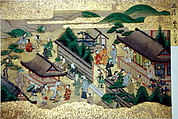 Activities of Twelve Months of the Year (Tsukinami-e), Album of twelve paintings; ink, color, and gold on paper, Japan